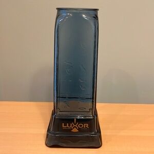 Luxor Casino Hotel  Las Vegas Blue Egyptian Obelisk Drinking Glass 36 OZ